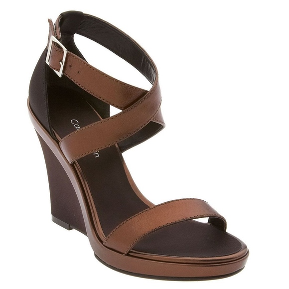 Calvin Klein Tabitha Wedge, Size 7.5, bronze - Picture 1 of 4